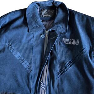 Paul‎ & Shark Yachting Jacket Mens Large Navy Blue Quilted Lined Zip Pocket Coat